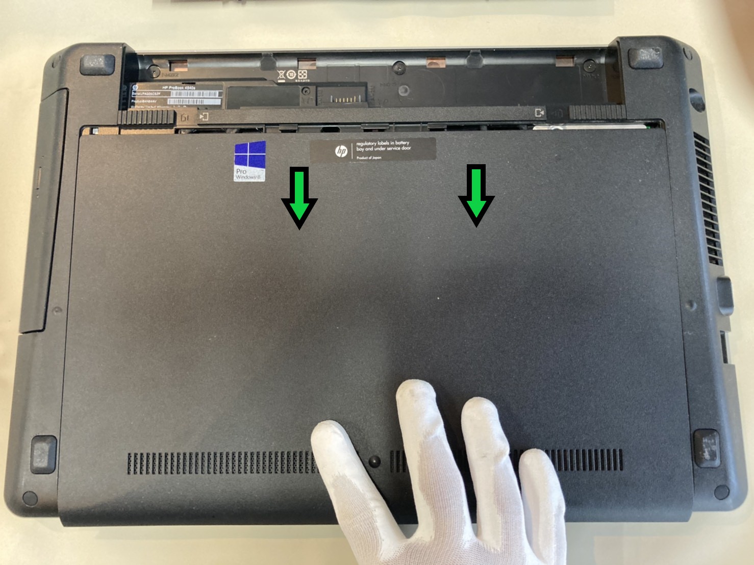 HP ProBook 4540sをメモリ増設、SSD換装する手順を徹底解説【分解方法 