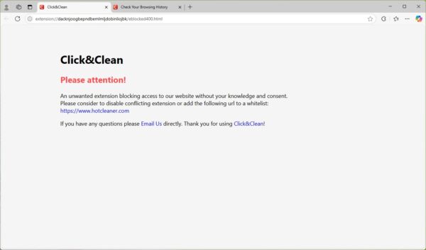 Click＆Cleanを削除して非表示にする方法【Microsoft Edge】
