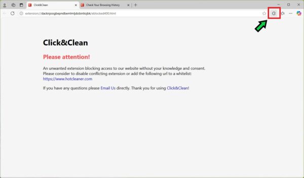 Click＆Cleanを削除して非表示にする方法【Microsoft Edge】