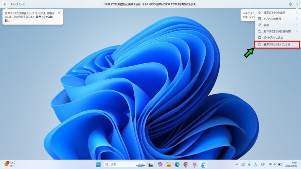 「音声アクセスへようこそ」と表示されたときの対応方法と注意点【Windows11】